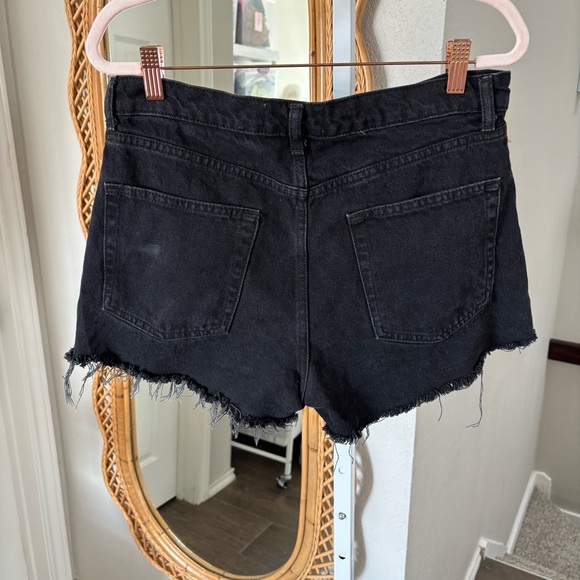 Reformation Jeans / Black Denim Shorts - Picture 3 of 4